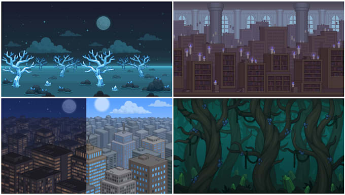create a pixel art scene or background for you