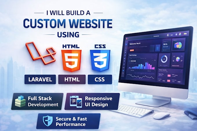 build a custom website with PHP laravel