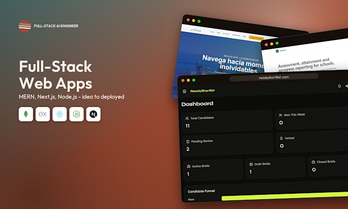 be full stack mern, next js, node js developer