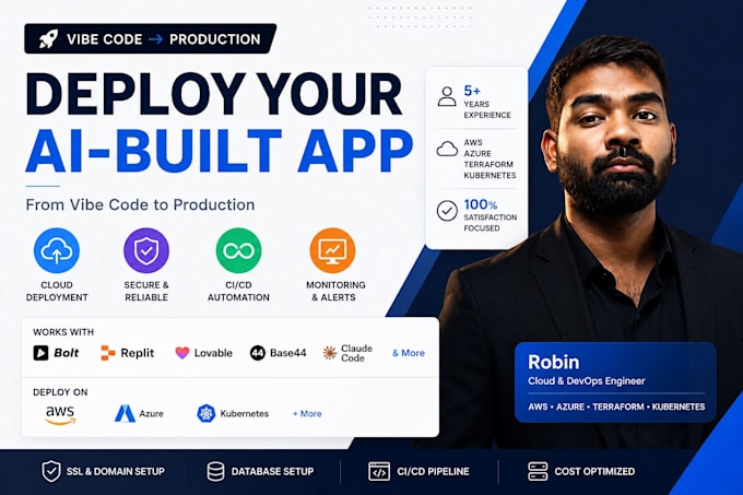 deploy your vibe coded or ai built app to production