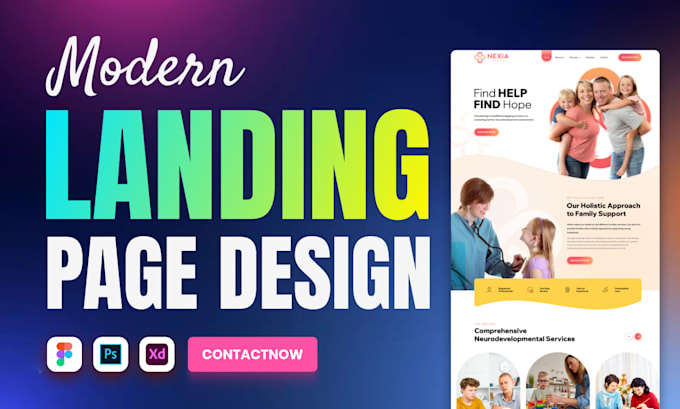 design creative modern landing page or website