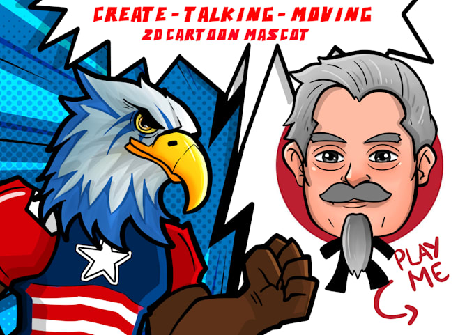 make 2d mascot animation custom for you