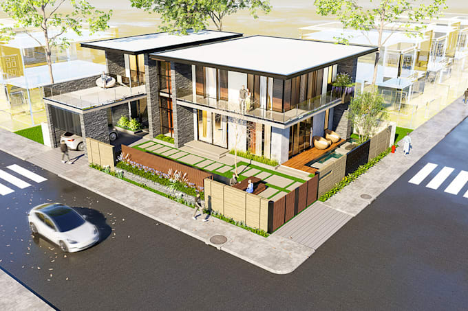 create stunning 3d exterior design and realistic rendering
