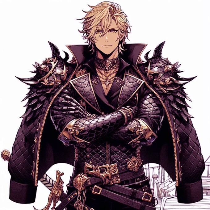 create fantasy dnd in anime character style