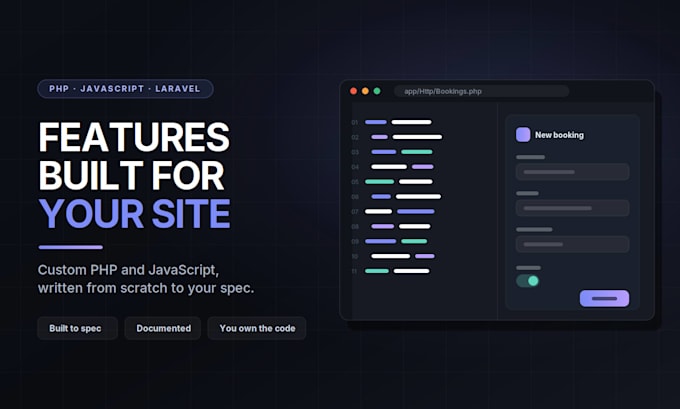 develop custom features and scripts for your website