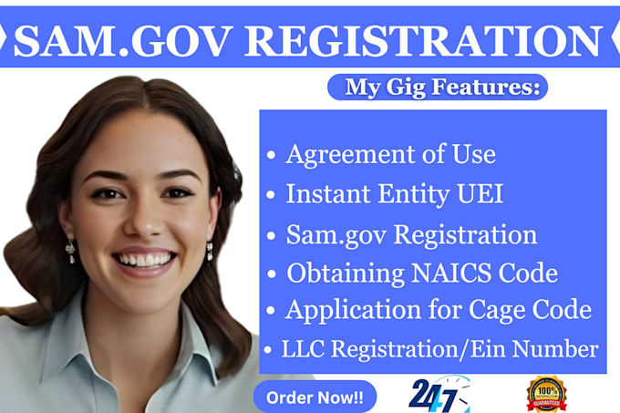 get cage code, samgov registration, uei, llc, naics code and ein