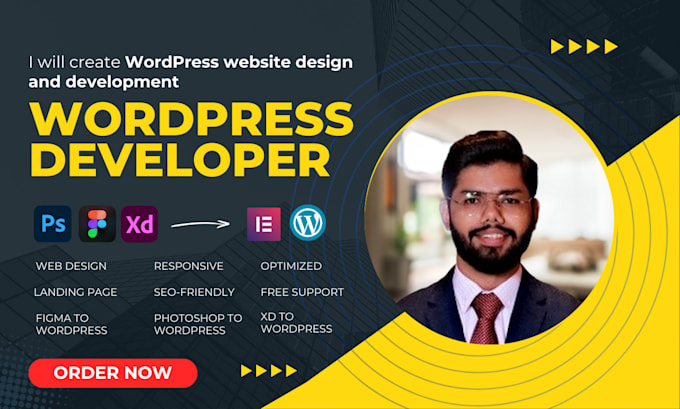 do a responsive wordpress website with elementor web design