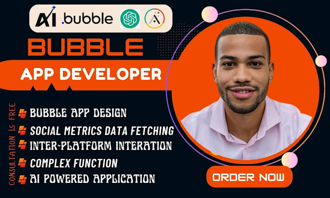 develop bubble mvp web app saas bubble chatbot open ai on bubble io developer