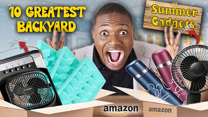 do creat a summer gadgets thumbnail designe for youtube