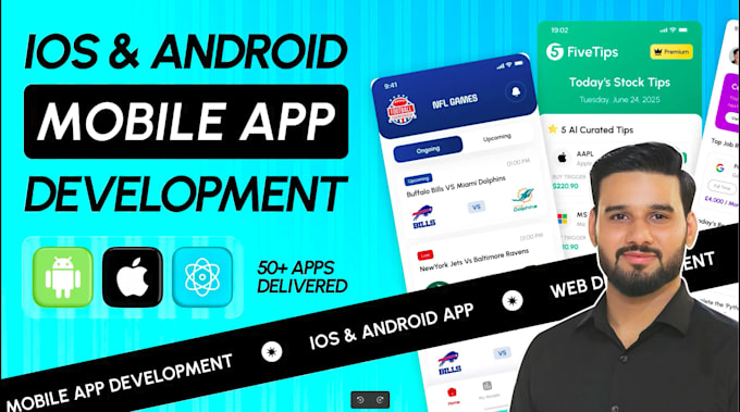 develop ios and android mobile app with react native cross platform development