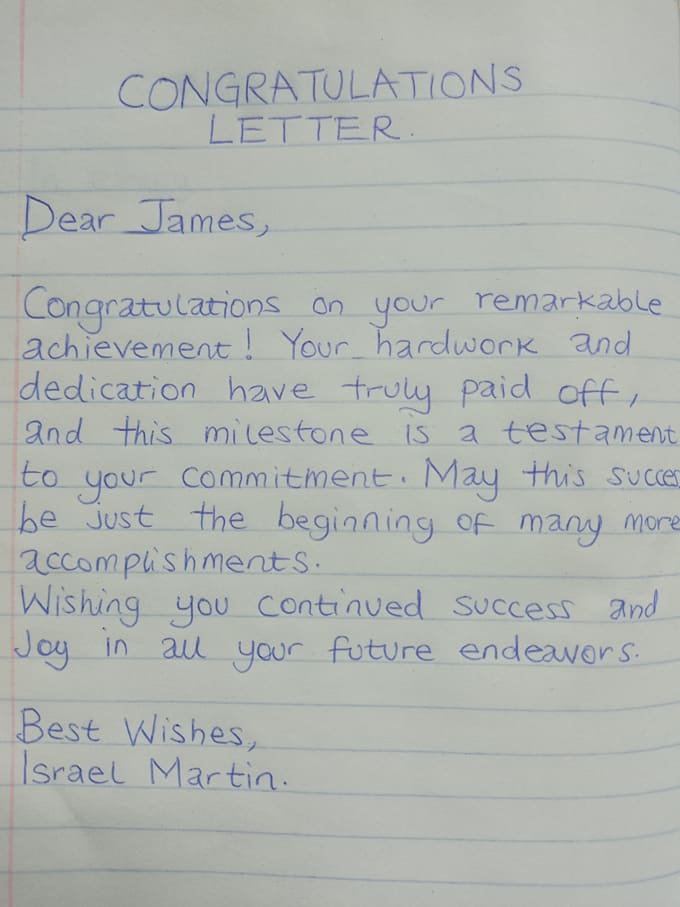Note Letter Create a handwritten letter, note or quotes for you by Mahrtn | Fiverr