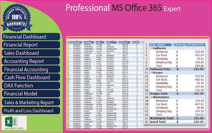 do your excel spreadsheet , advance pivot table projects, formula and function