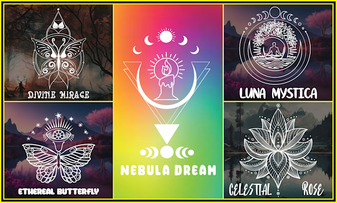 do unique sacred geometry, spiritual, mystical logo design