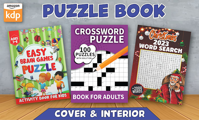 Create word search sudoku maze crossword puzzle book for kdp by Hasan
