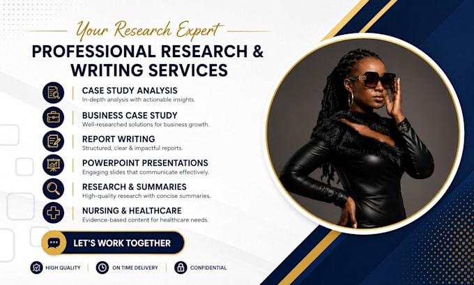 do research and summary writing, literature, review, report writing, case study