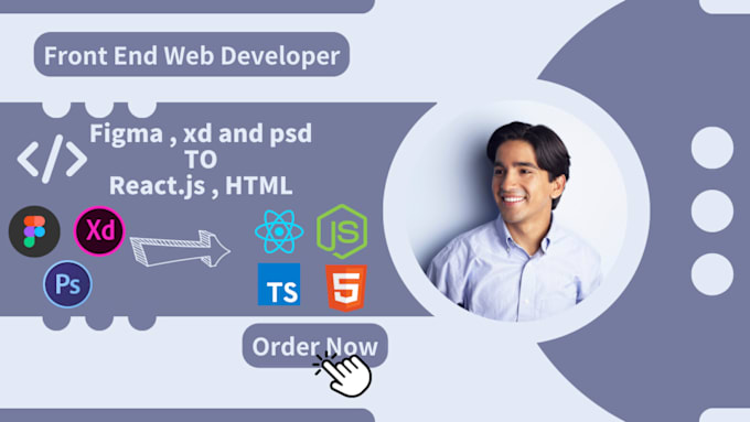 Convert psd to react figma to react js responsive web app by ...