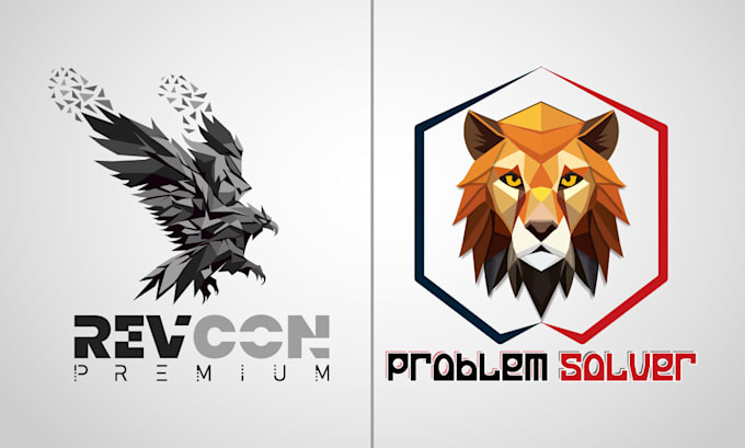do polygonal, geometric, and origami inspired logo design