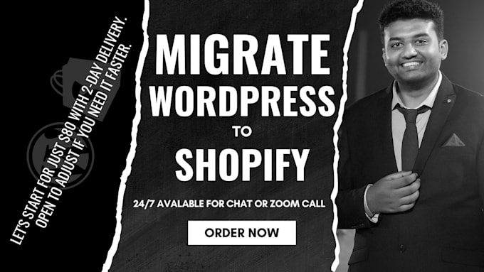 migrate wordpress websites to shopify stores