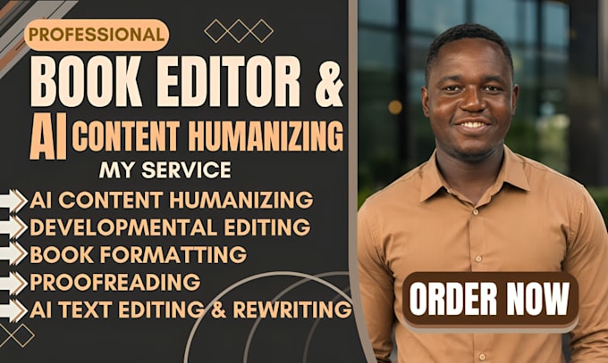 humanize ai, edit ai content, developmental edit, proofread and format your book
