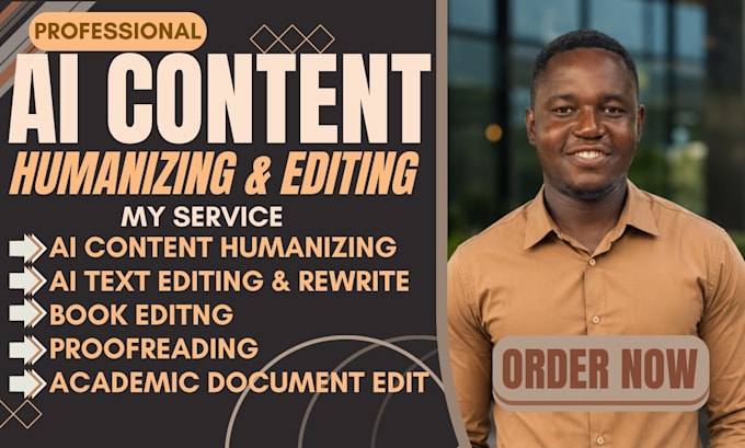 proofread, humanize ai content, ai content editing and book edit