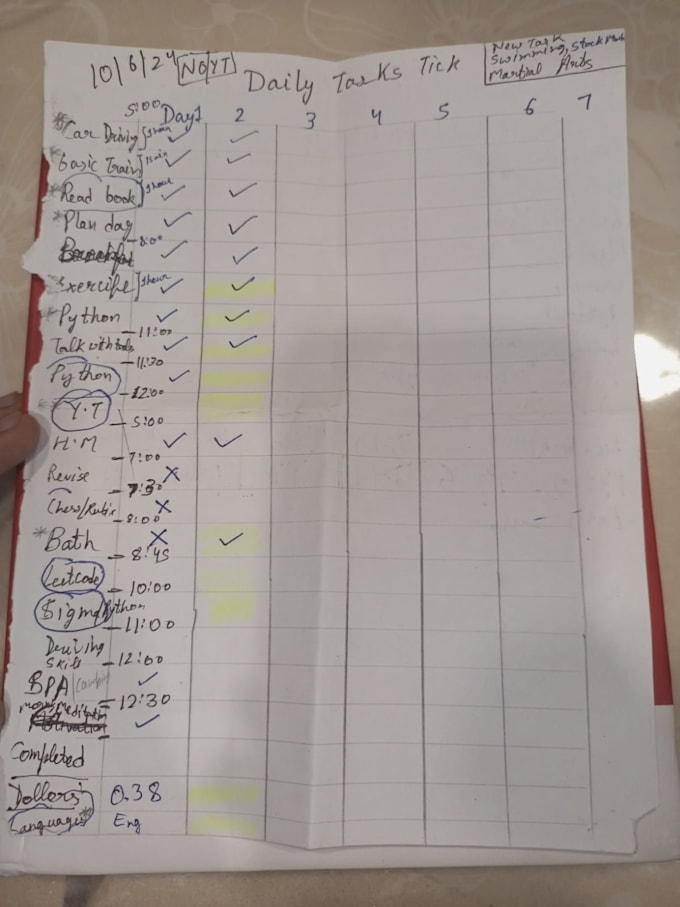 make time table for your life