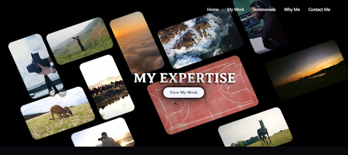 make professional video editor portfolio websites, custom designs