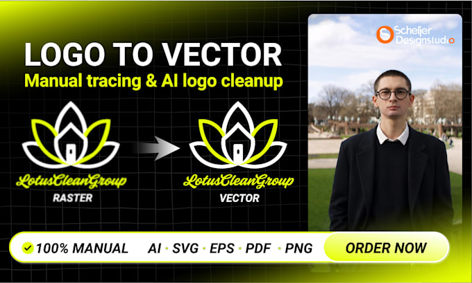 manually vector trace your logo