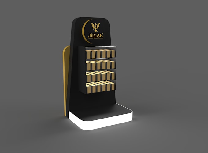 create 3d product display stands and renders