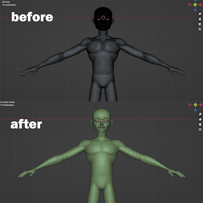retopology for the best quality animation assets