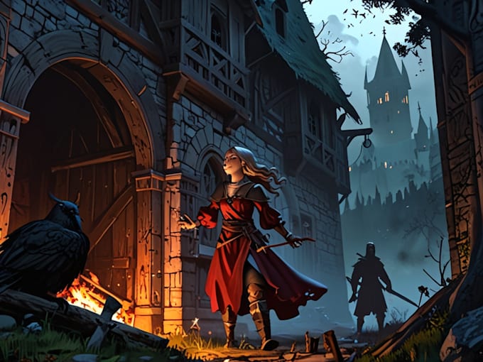 draw dark and medieval fantasy illustrations, and horror art