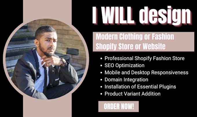 Modern clothing websites store