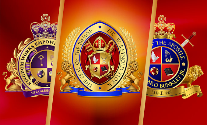 design a professional seal logo for church, school, or association