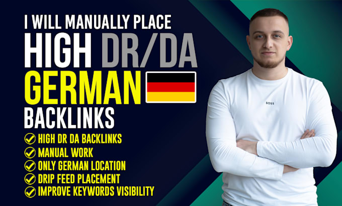 manually place high dr da german backlinks