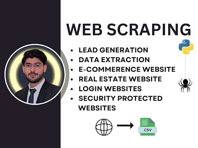 do lead generation, web scraping, data extraction, and selenium automation