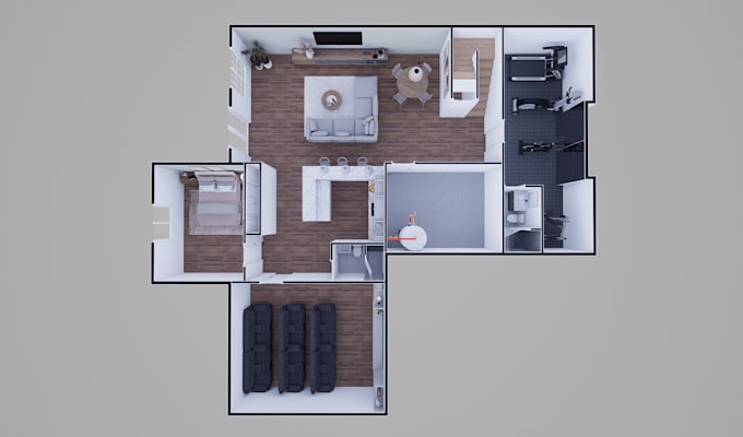 Transform your floor plans into stunning 3d models by Zayda92 | Fiverr