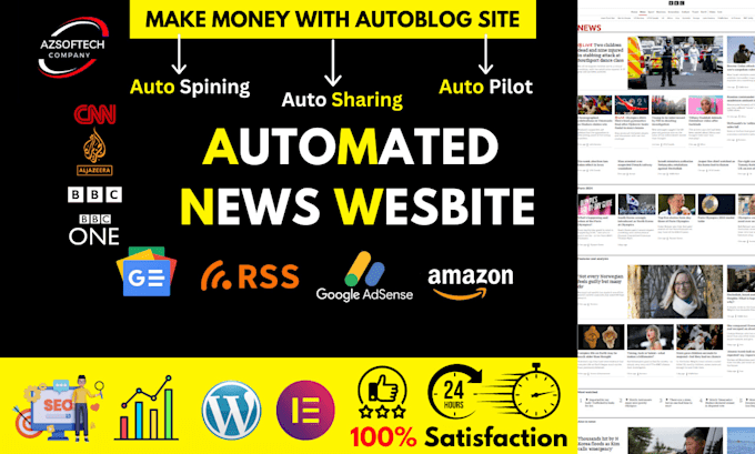 create a professional automated blog wordpress news website