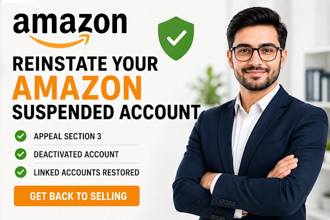 reinstate amazon section 3 and linked deactivated or suspended account