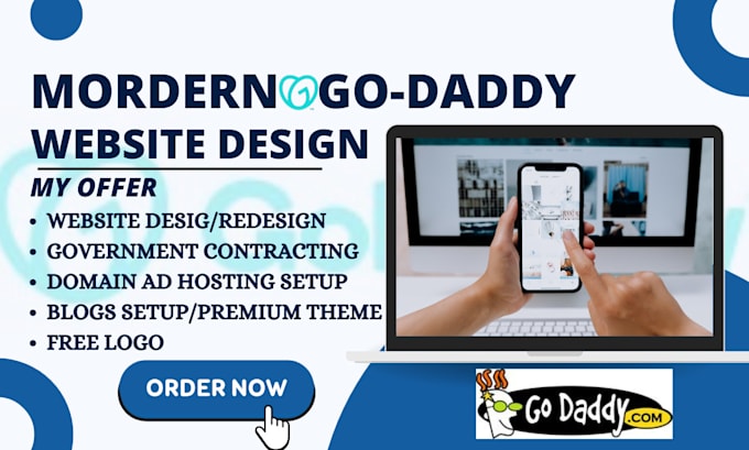 design and redesign professional godaddy websites for your business or gov con