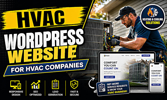build a modern wordpress website for hvac companies