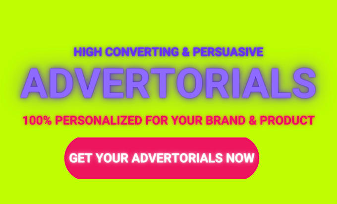 do copywriting for high converting advertorials