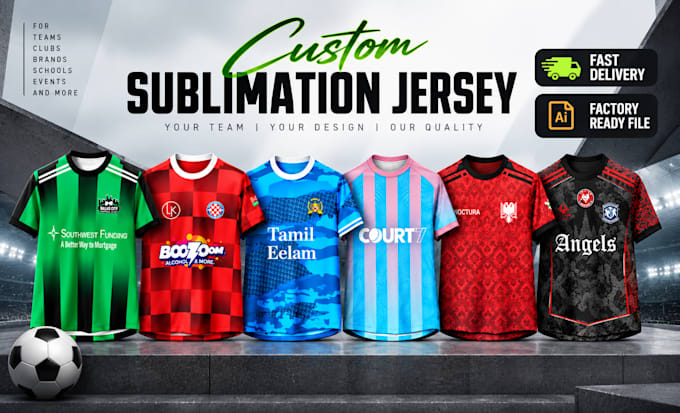 design a professional custom football jersey