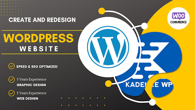 create, redesign mobile wordpress website with kadence block