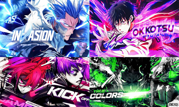 design anime amv video thumbnail in 2 hours