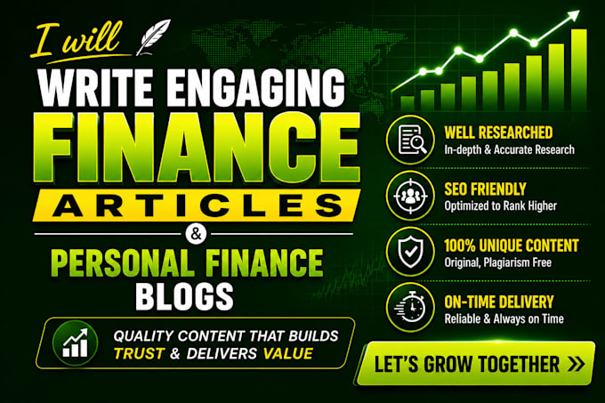 write engaging finance articles and personal finance blogs