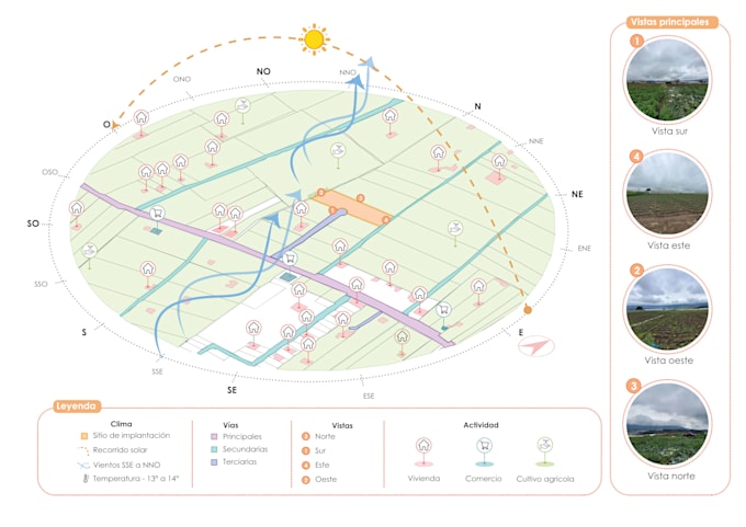 create professional architectural site analysis, maps, and concept diagrams