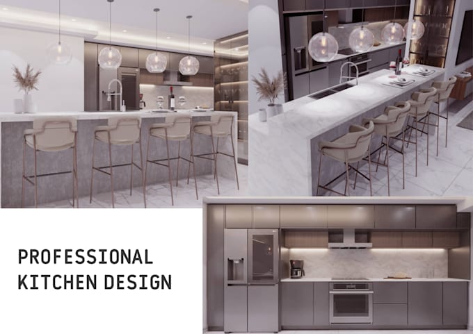 Do professional kitchen design for your dream house by Orianafvila | Fiverr