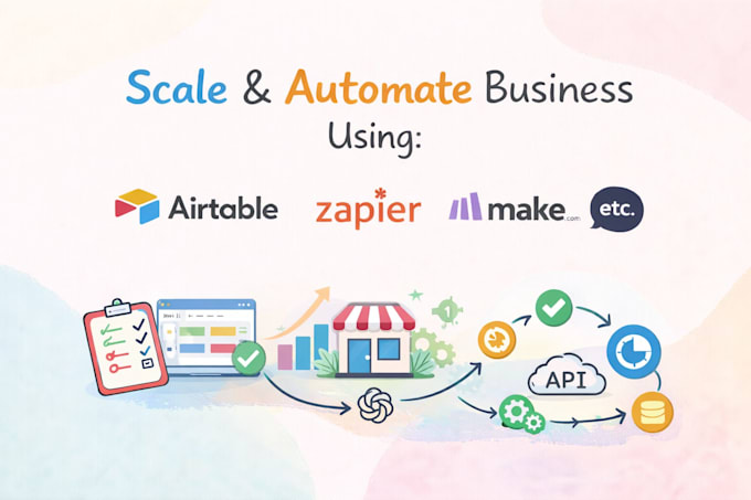scale and automate business using airtable zapier make etc tools