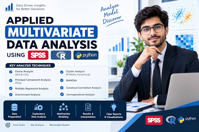 do applied multivariate data analysis using spss, r, python