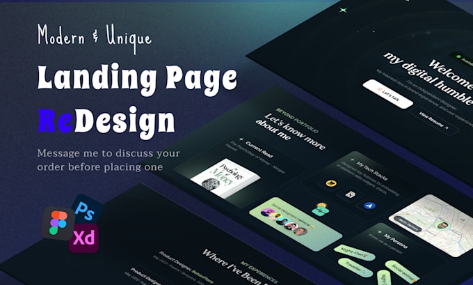 create landing page redesign using figma