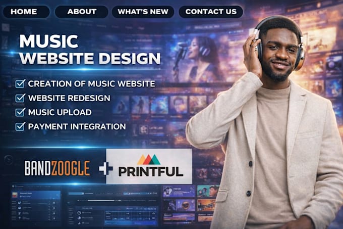 design and redesign your professional bandzoogle website